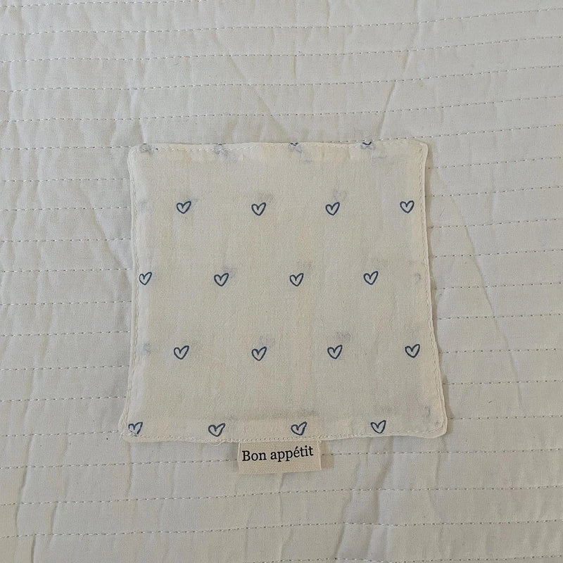 New Stripe Series Multicolor Korean Cotton Coaster Square Fresh Table Cloth Heat Insulation Mat Coffee Cup Placemat Table Decor