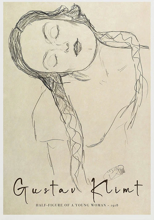 Klimt and Schiele Art Exhibition Print Gustav Klimt Vintage Garden Art Print Egon Schiele Women Famous Painting Decor Canvas Art