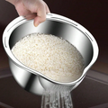 Panier de lavage de légumes et de riz, passoire, bol en acier inoxydable, plateau, accessoires de lavabo, panier de vidange pour cuisine