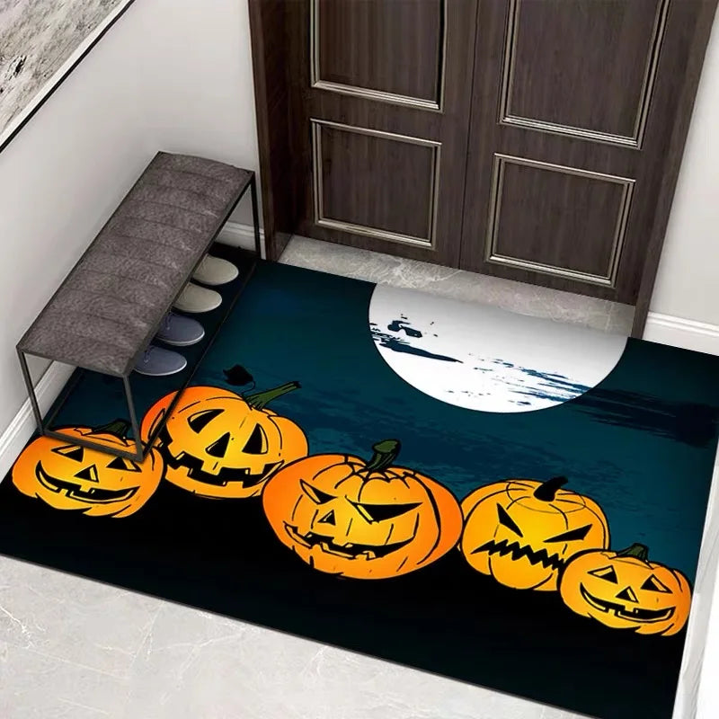 Felpudo visual 3D de Halloween VIKAMA, alfombra de payaso con tapa de alcantarilla, decoración de Halloween de terror, tapete para suelo interior y exterior