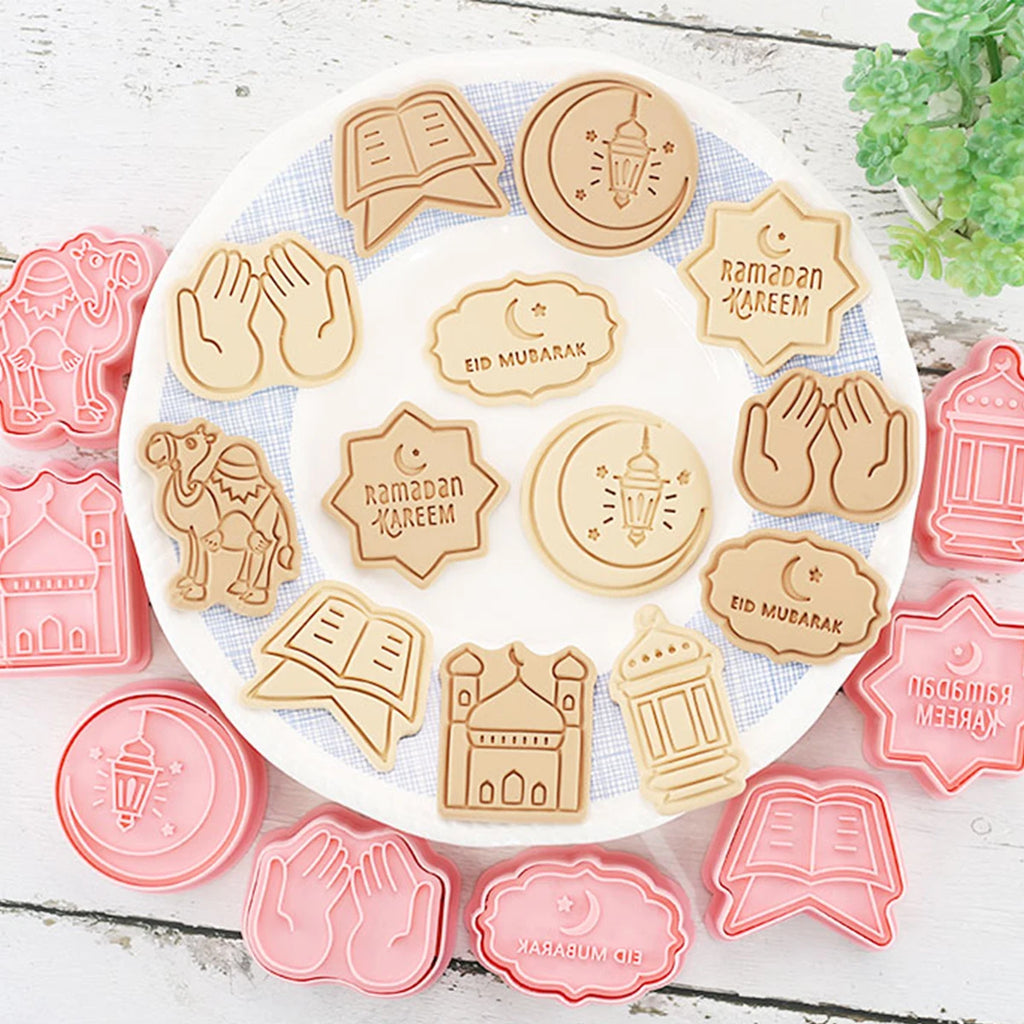 Emporte-pièces Eid Mubarak pour biscuits, outils de cuisson DIY, décorations de Ramadan pour la maison, Aïd al-Adha 2024, décorations de fête islamiques musulmanes.