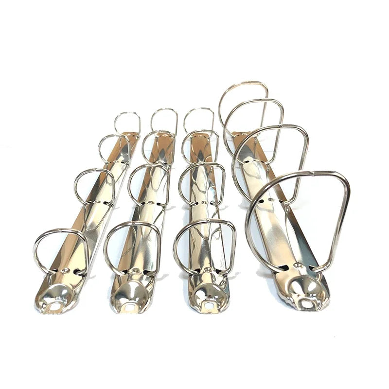 Clips de anillas de metal A4 en forma de D con 4 hebillas desmontables para encuadernación de hojas sueltas para libros de datos, álbumes, diarios, cuadernos, papelería