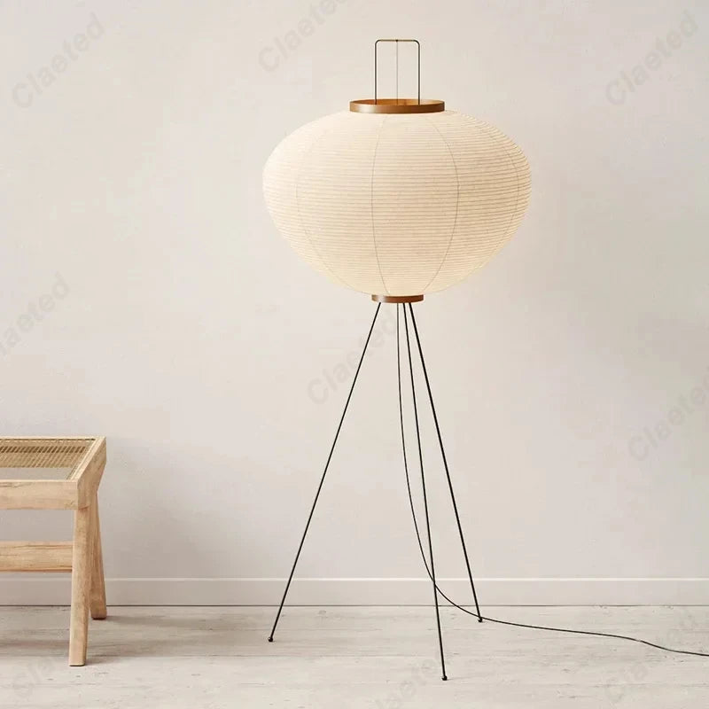 Lampadaire décoratif en papier de riz LED E27, pour une ambiance créative dans le salon, la chambre et la salle à manger