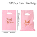 100pcs Thank You Bag Gift Plastic Shopping Bag Tote Bag 20*30cm Gitf Bag Birthday Wedding Party Favors Candy Cookie Wrappers