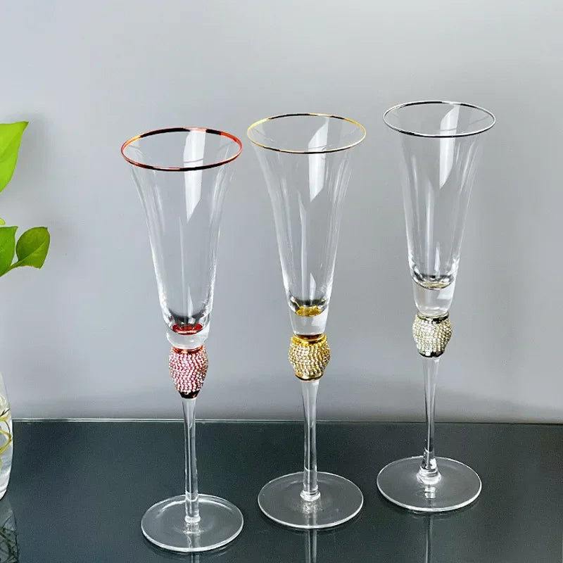 Lot de 2 verres créatifs à bord doré, tasse à vin rouge, cocktail, champagne, whisky, tasse à boire, gobelet de fête, fournitures de mariage, cadeau