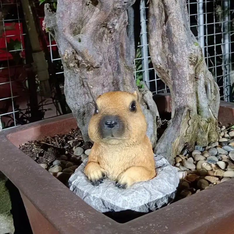 Simulation Animal Marmotte Mignons Ornements Extérieur Décoration de Jardin Patio Balcon Aménagement Pot de Fleurs Cour Jardinage Décor