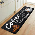Tapis de cuisine « Coffee Time » avec citation, tapis de sol, tapis de couloir, décoration d'intérieur pour salon, salle à manger, entrée, antidérapant