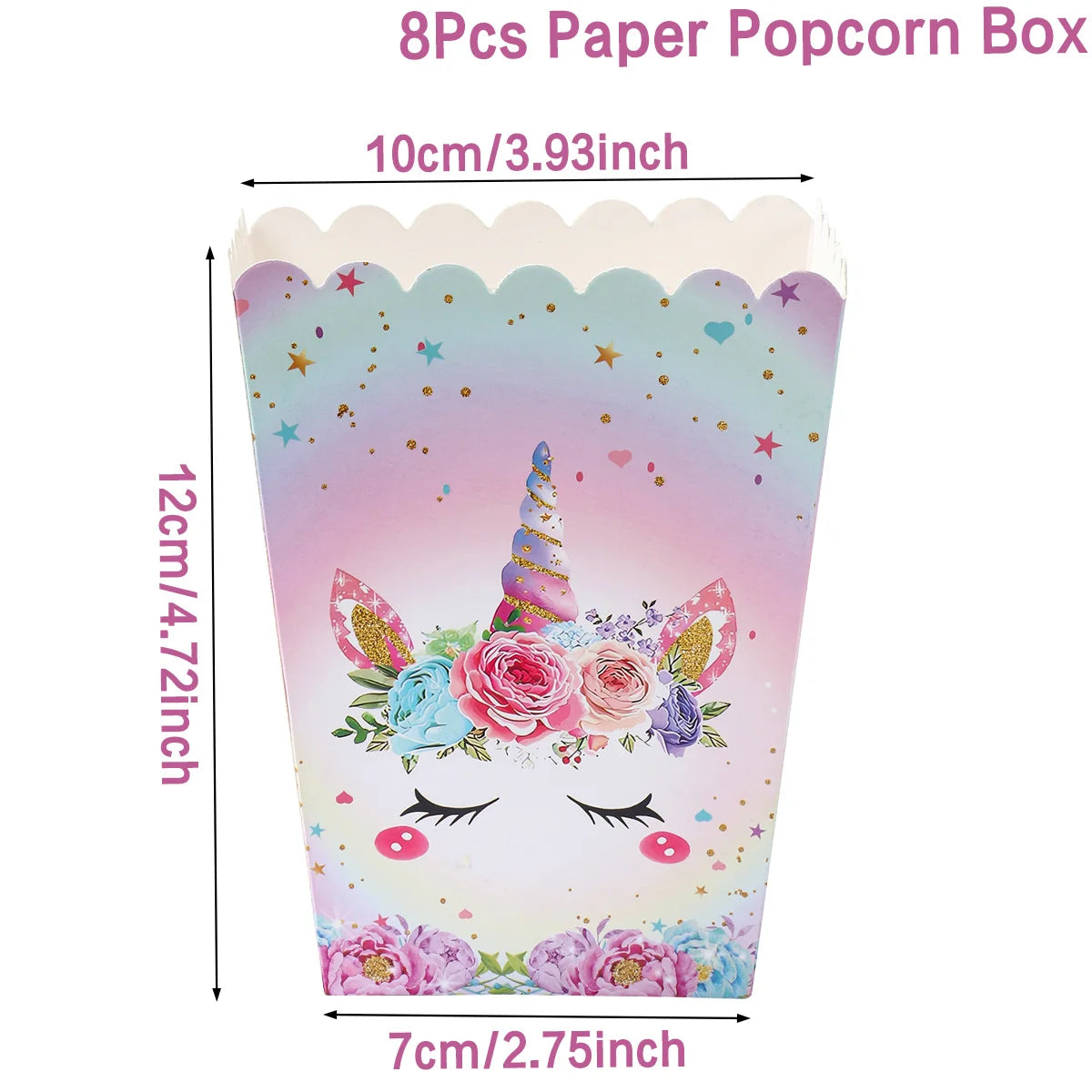 Cajas de regalo de unicornio, decoración de fiesta de cumpleaños, cajas de recuerdo de fiesta de unicornio para niños, suministros de decoración de fiesta de cumpleaños para baby shower