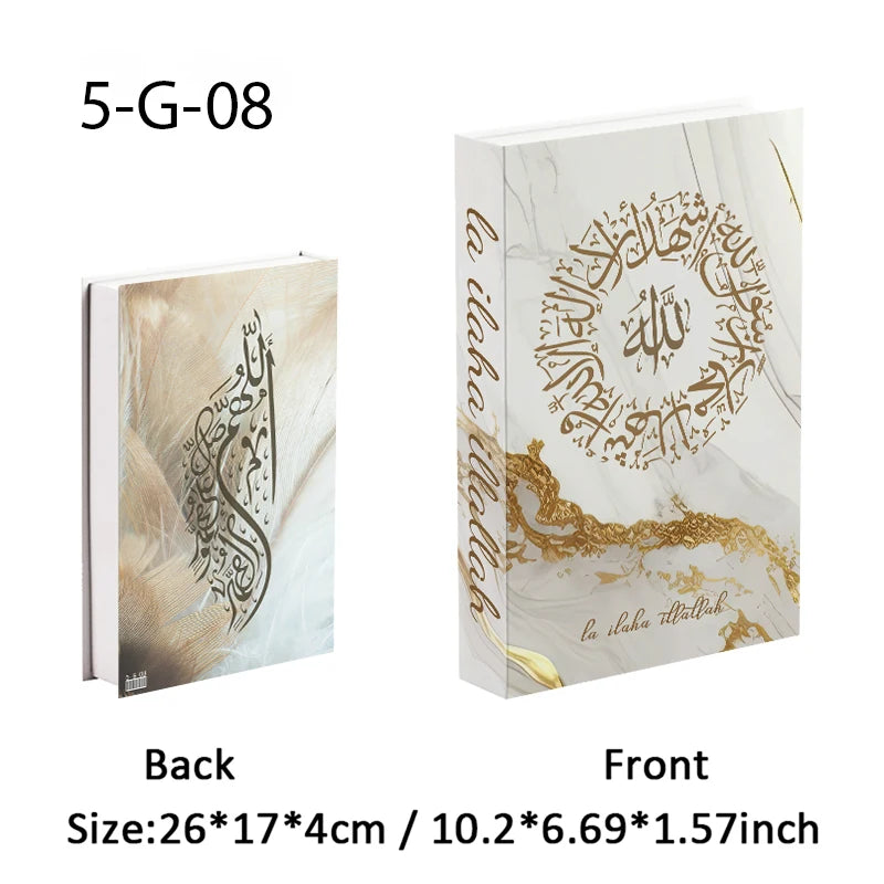 Islamic Mosque Kabaa Luxury Fake Book Home Decor Decorative Books Storage Box Simulation Book Coffee Table Interior Decoration