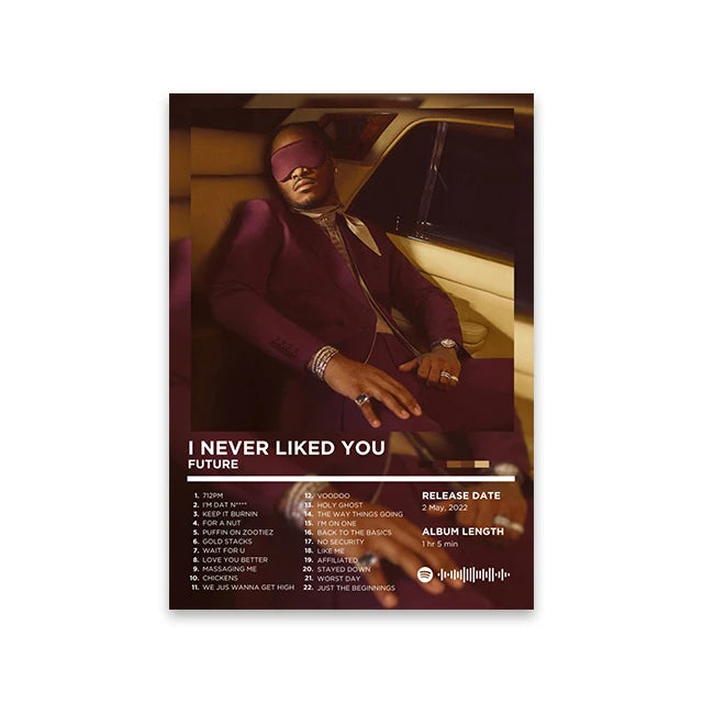 Rapper Album Cover Retro Poster Music Canvas Wall Art Print Mural Home Decor Music Lover Gift
