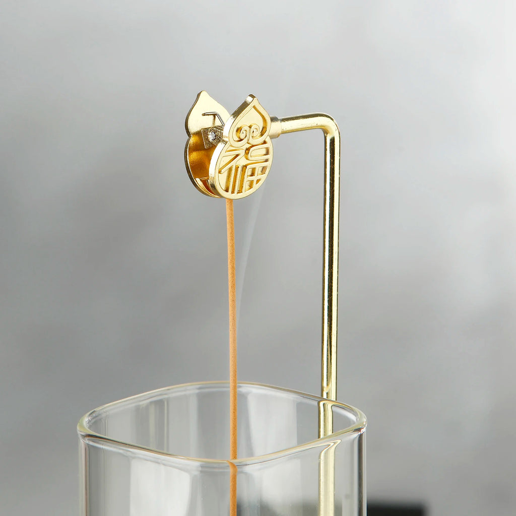 Glass Incense Holder Anti-Ash Flying Incense Stick Holder with Glass Ash Catcher Incense Burner for Yoga Home Decor
