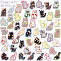 50 autocollants de dessin animé mignon chat pour ordinateur portable, scrapbooking, bagages, guitare, casque, autocollants esthétiques graffiti DIY, cadeaux créatifs