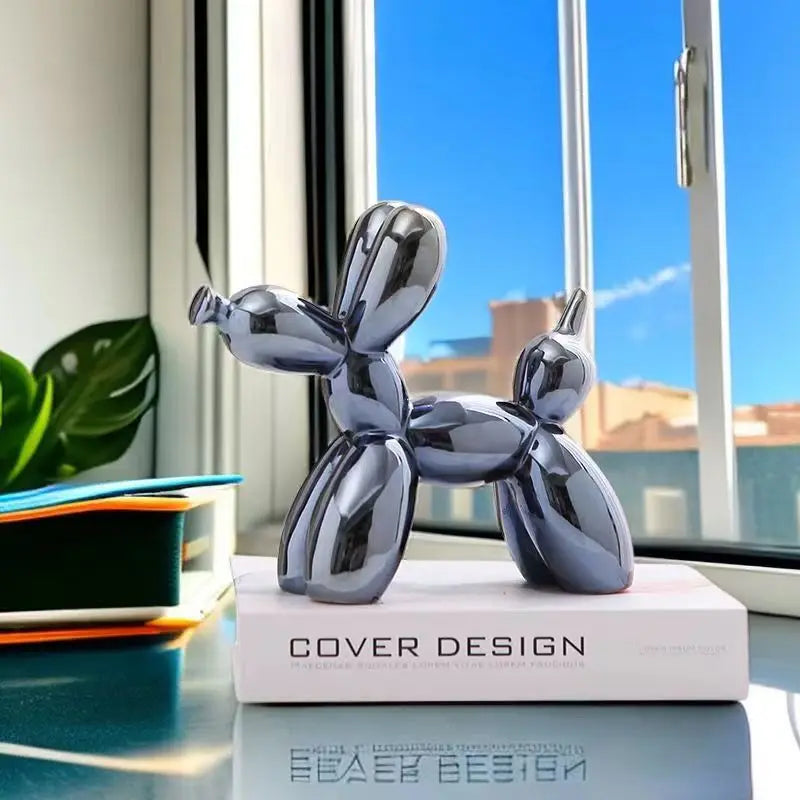 ceramics Balloon Dog Sculpture Home Decor room Decoration Accessories Office Nordic Animal Decorative Sculptures and Figurines