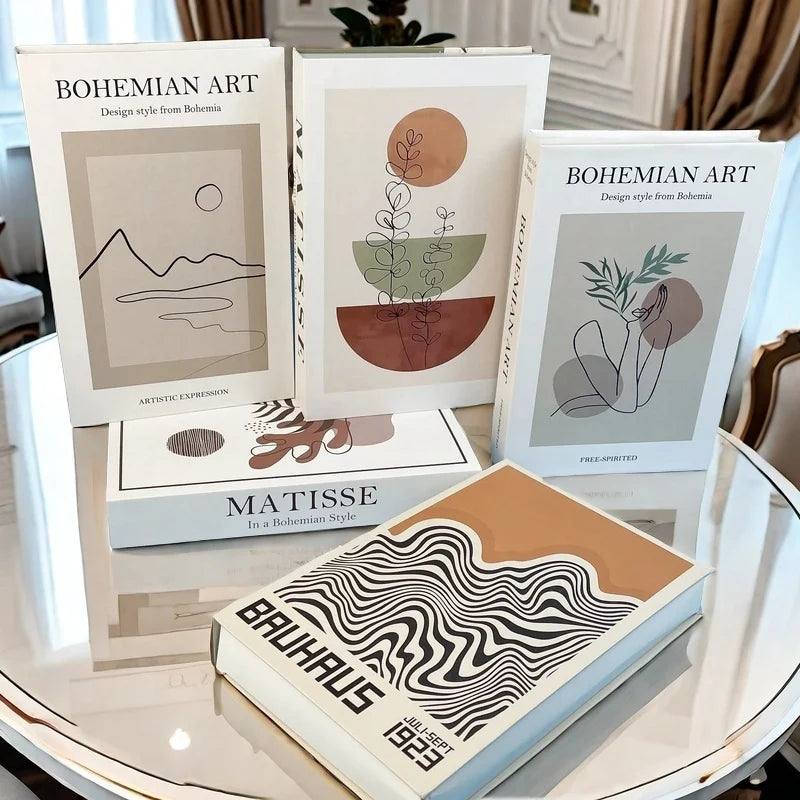 Fashion Paris Milan Luxe Fake book Decorative Books Storage Box Home Interior Decoration Coffee Table Bedroom Living Room Decor