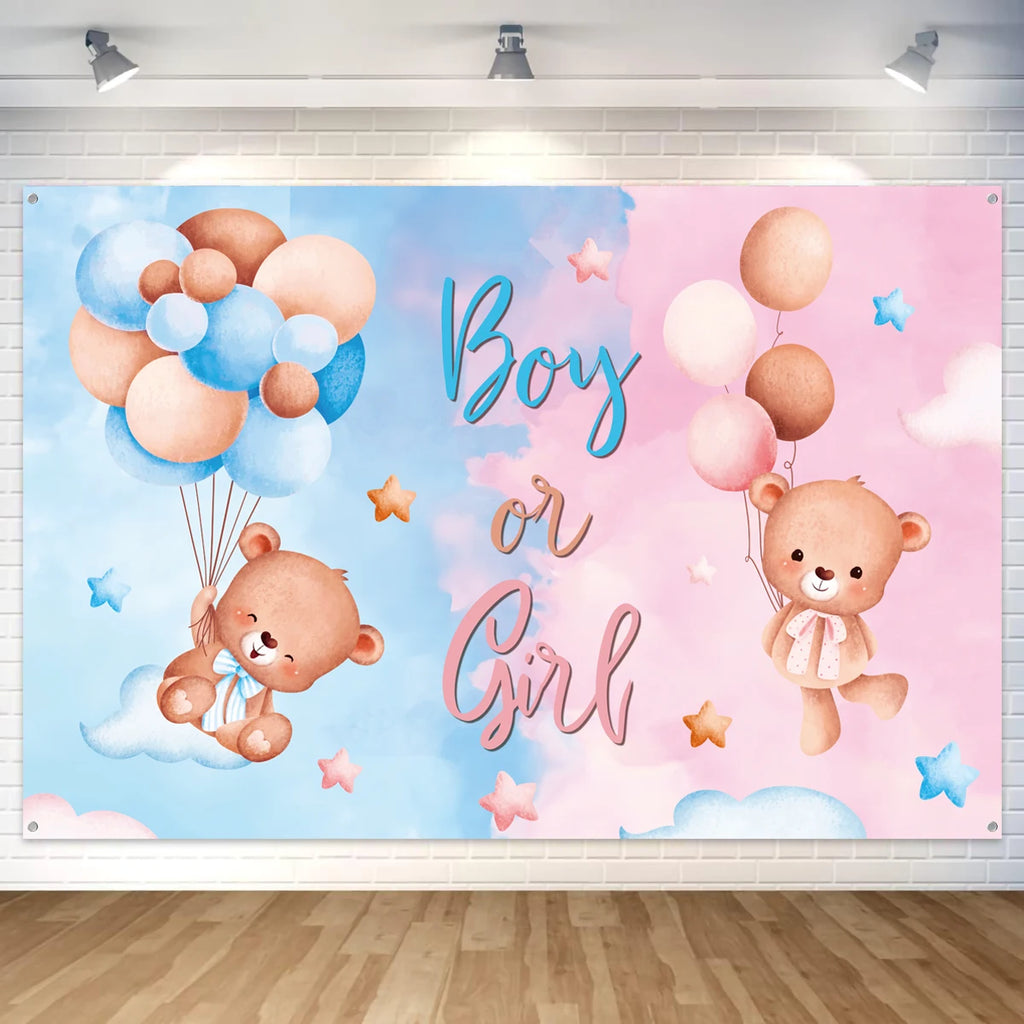 Mantel Desechable para Fiesta de Revelación de Género Niño o Niña Decoración Baby Shower Cubierta de Mesa para Recién Nacidos Artículos para Fiesta de Revelación de Género