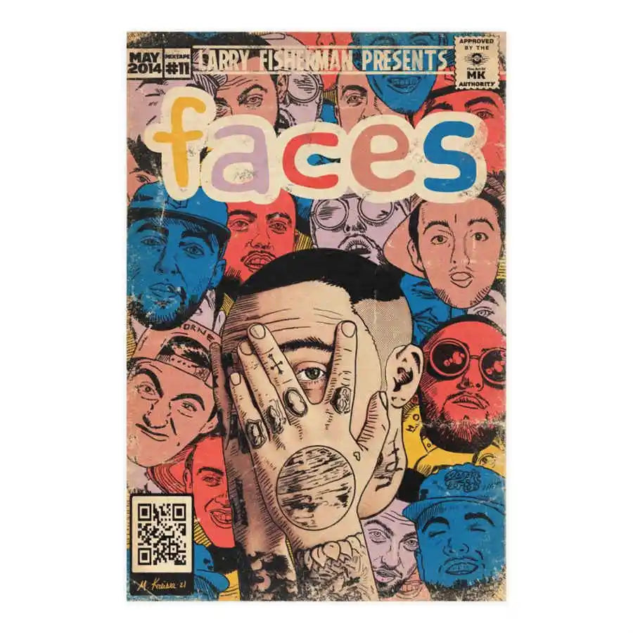 MF Doom Comic Poster Aesthetic Nas Michael Jackson Music Album Hip Hop Rapper Manga Vintage Canvas For Wall Art Mural Room Decor