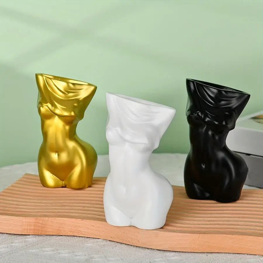 Jarrón de cuerpo con forma femenina | Jarrón con forma de cuerpo | Estatua decorativa de cuerpo | Jarrón único de cuerpo femenino | Jarrón de cuerpo de mujer | Incienso de cerámica