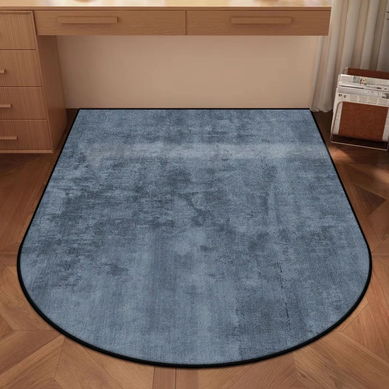 VIKAMA Alfombrilla Lisa en Arco para Alfombra, Escritorio de Estudio y Silla, Alfombrilla de Protección para Silla Giratoria de Oficina, Estudio, Decoración del Hogar