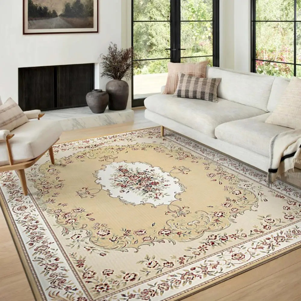 VIKAMA Alfombra Boho Lujo Terciopelo Cristal Dormitorio Sala Estar Tapete Decoración Hogar Vintage Exótica Moderna Minimalista Alfombra de Área Grande