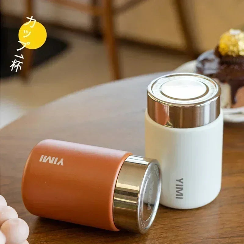 Vaso termo de 230ml mini de acero inoxidable 316, de moda, portátil, de bolsillo, para café, té y agua térmica.