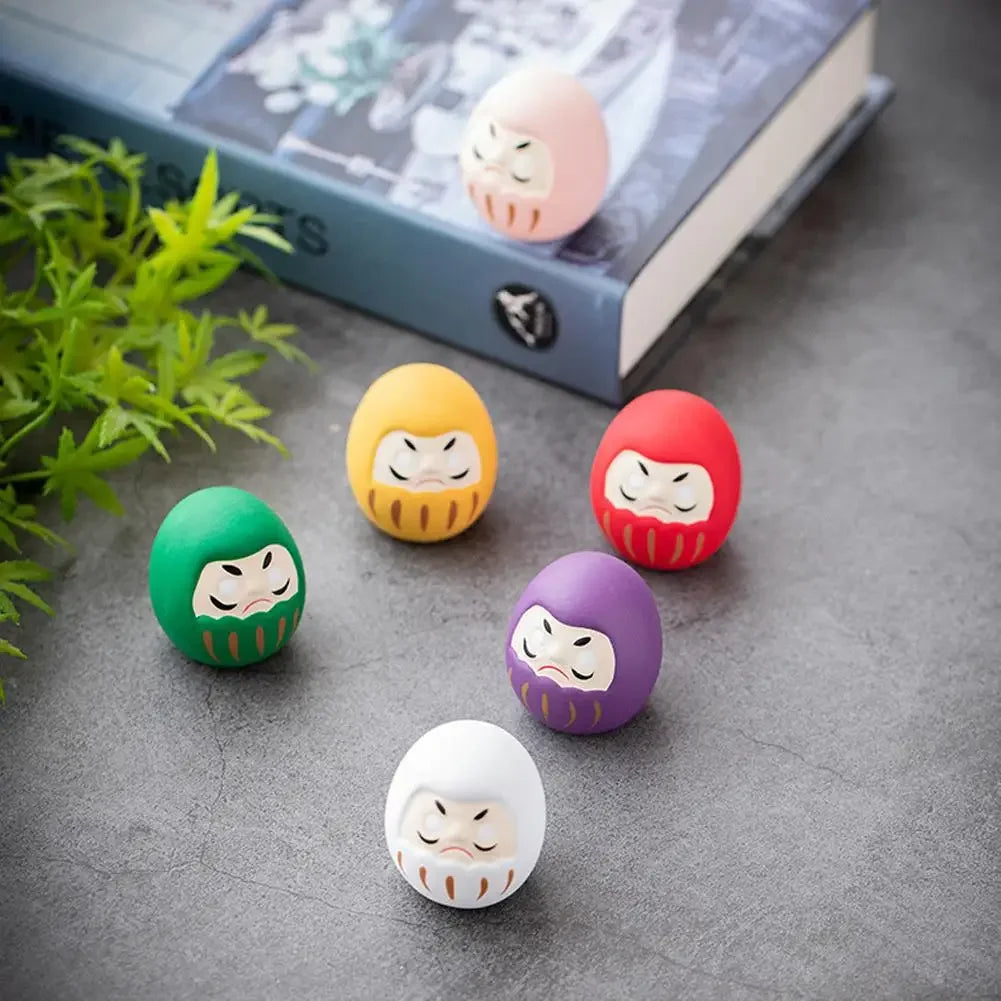 8 estilos de muñecas Daruma japonesas de cerámica, amuleto de la suerte, adorno de la fortuna, decoración de paisaje para el hogar y la oficina, accesorios de regalo en miniatura