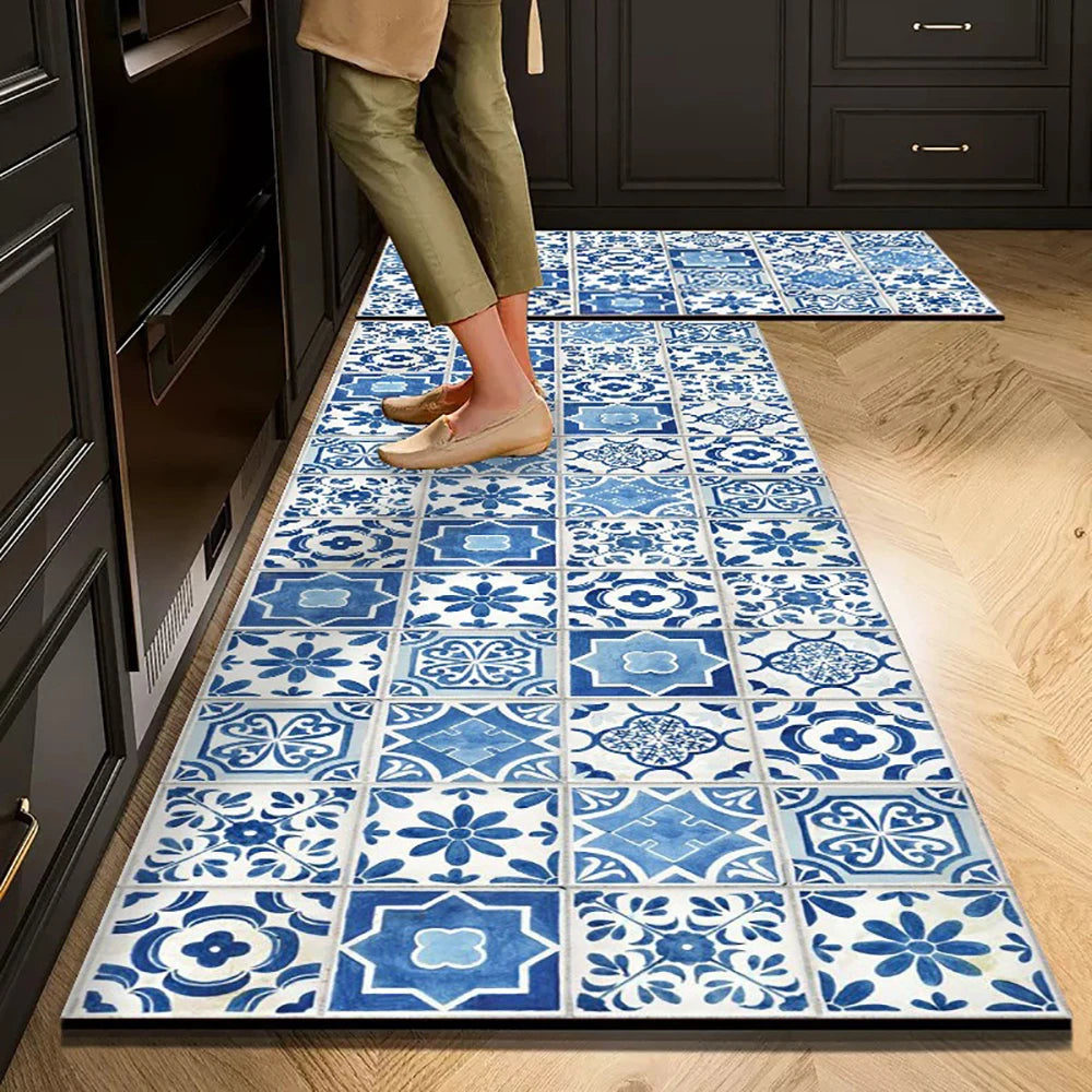 Alfombra de suelo de cocina VIKAMA, alfombra de entrada para sala de estar y dormitorio, decoración del hogar, alfombra larga pequeña para pasillo de lavadero
