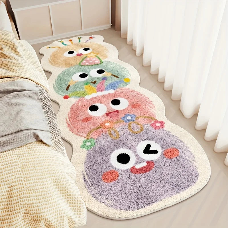 Alfombra de dibujos animados linda VIKAMA, alfombra larga para sala de estar, dormitorio, manta de noche, felpudo de bienvenida, alfombrilla de baño absorbente, decoración del hogar.