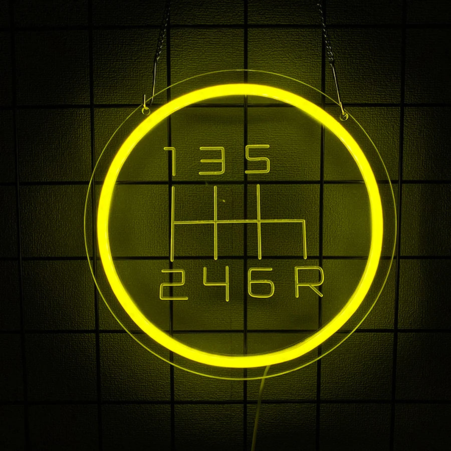 Garage Led Neon Sign, 3D Carved Gear Icon, Usb Powered, Used For Decor Of Bars, Car Service Stations, Parts Stores And Man Caves