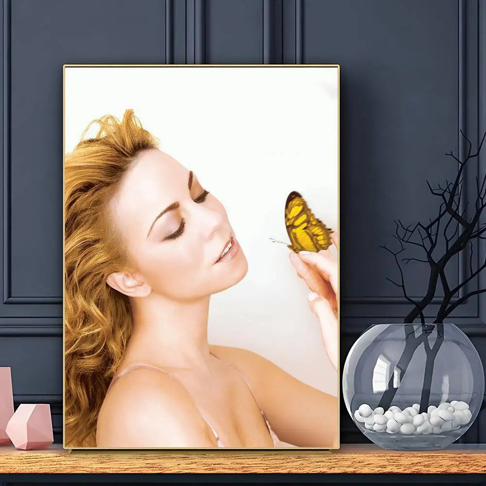 Póster de la cantante Mariah Carey, arte HD, para pared, impermeable, decoración para sala de estar, bar