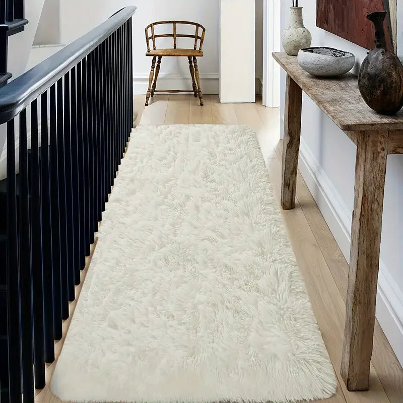 Alfombra de felpa cómoda VIKAMA, alfombra supersuave y mullida para dormitorio, alfombrilla para pasillo, decoración del hogar