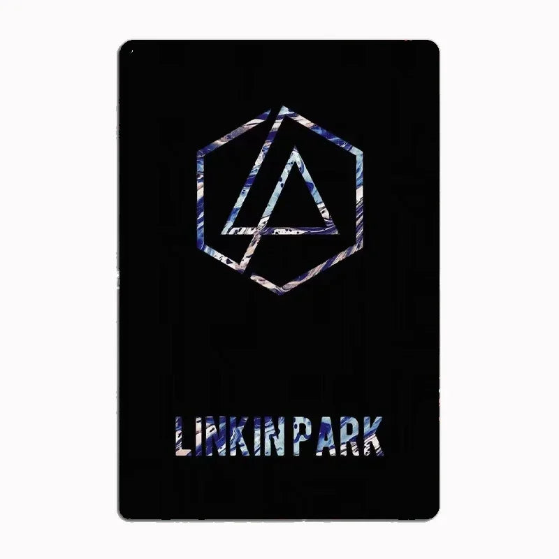 Linkin P-Park Tin Sign Plates by MusicCharmDecor - Retro Metal Posters with Iconic Lyrics & Stage Art, Stylish Design