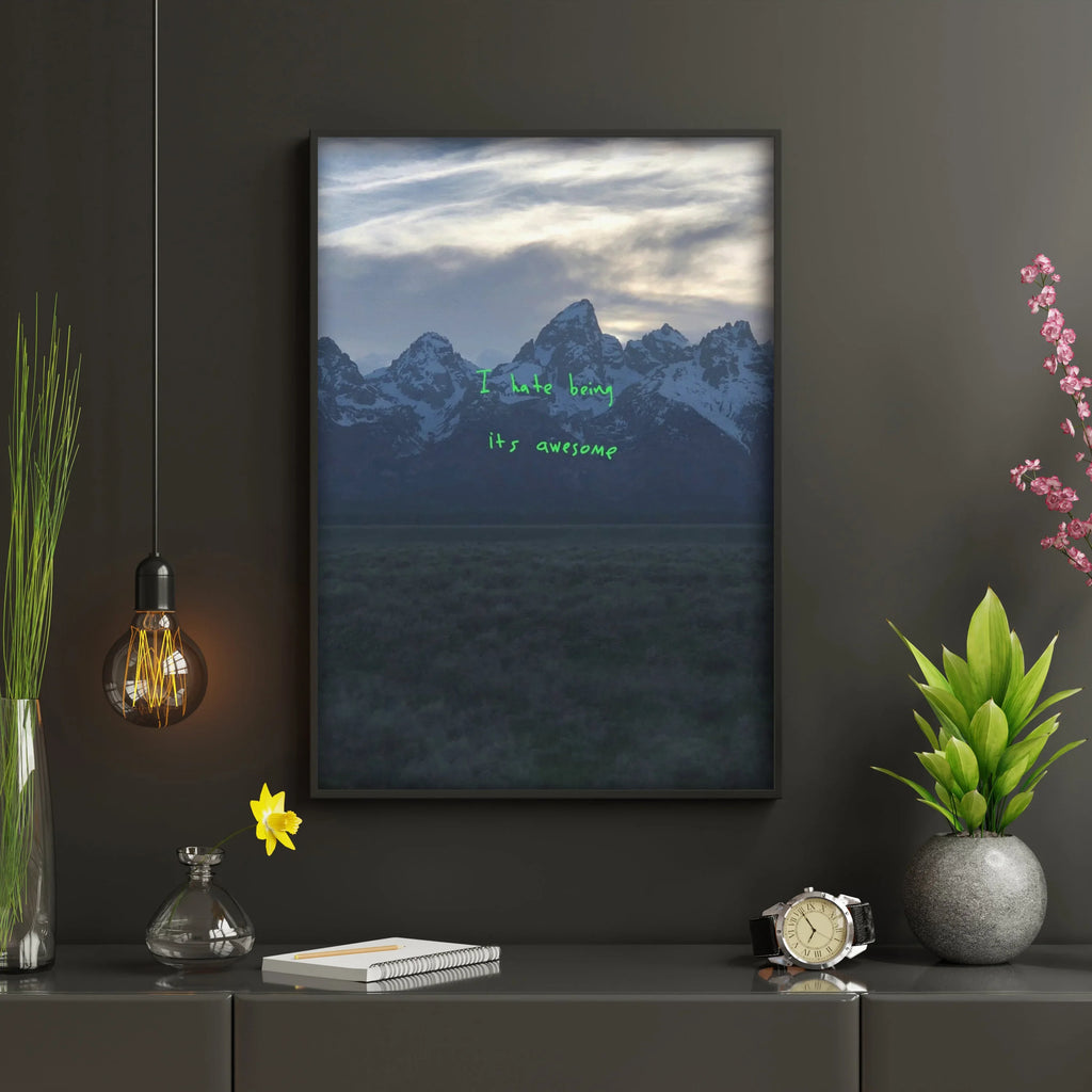 Póster del rapero estadounidense Kanye West, cantante de Hip Hop, portada de álbum de música para habitación, sala de estar, decoración de pared, cuadros impresos en lienzo