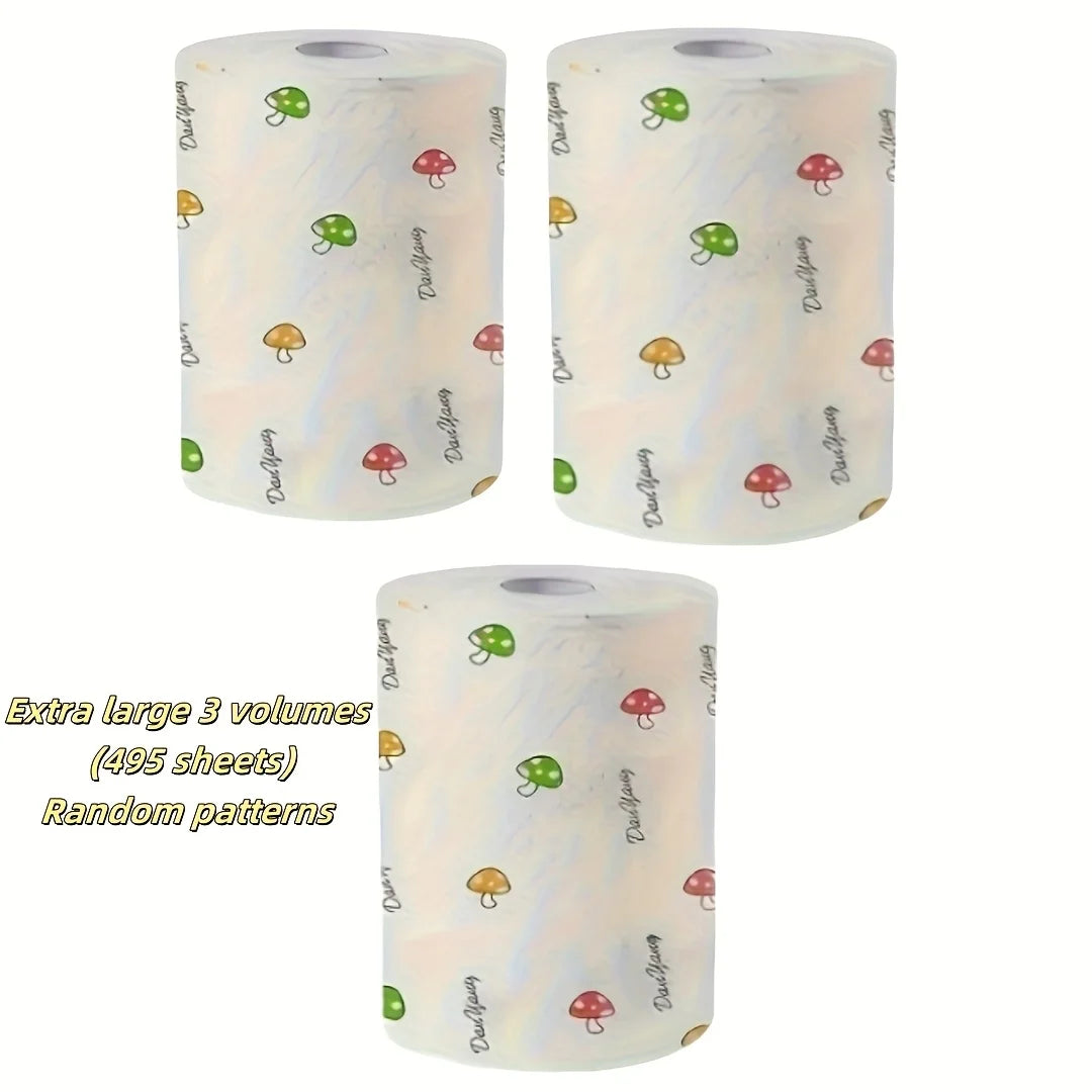 400 Count Vegetable-Themed Kitchen Cleaning Cloths, Lightweight Knitted Weave, Multi-Purpose Reusable Paper Towels for Home
