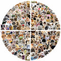 100/200 pegatinas divertidas de gatos Kawaii, animales, perros, para laptop, álbum de recortes, calcomanías decorativas, papelería, pegatinas impermeables de grafiti para niños