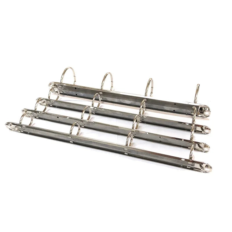 Clips de anillas de metal A4 en forma de D con 4 hebillas desmontables para encuadernación de hojas sueltas para libros de datos, álbumes, diarios, cuadernos, papelería