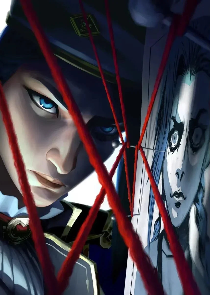 Arcane Season 2 Jinx VI Graffiti Caitlyn Jayce Viktor Character Poster Arcane Anime Game Canvas Printing Wall Art Room Decor