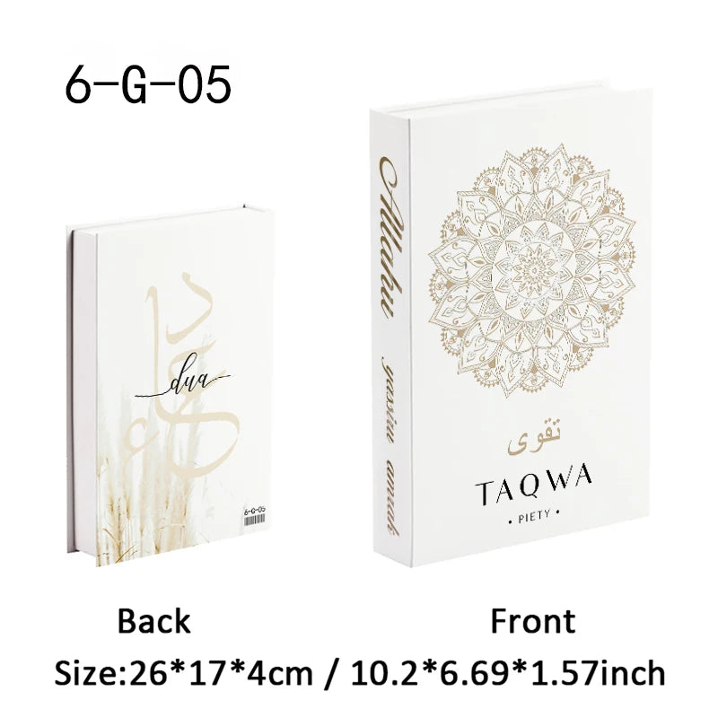 Islamic Mosque Kabaa Luxury Fake Book Home Decor Decorative Books Storage Box Simulation Book Coffee Table Interior Decoration