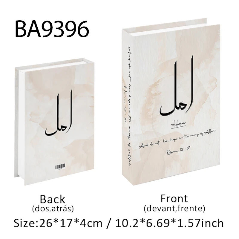 Islamic Decorative Books Kaaba Mosque Luxury Fake Book Storage Box Interior Decoration Coffee Table Bedroom Ornaments Room Decor