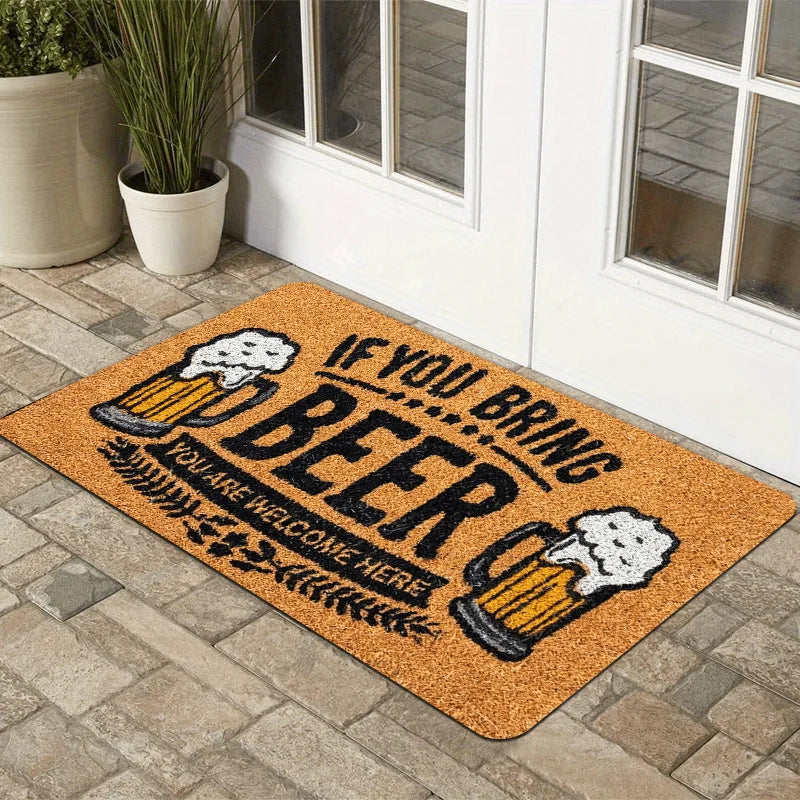 VIKAMA Alfombra de bienvenida para amantes de la cerveza para sala de estar, dormitorio, felpudo de entrada, suave, cómodo, alfombra agradable para la piel, decoración del hogar