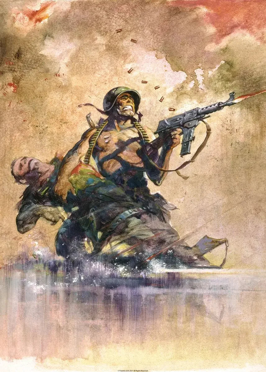 Classic Vintage Wall Art, Frank Frazetta Wall Art, HD Canvas Printed Poster, Home Living Room Bedroom Decor Wall Painting
