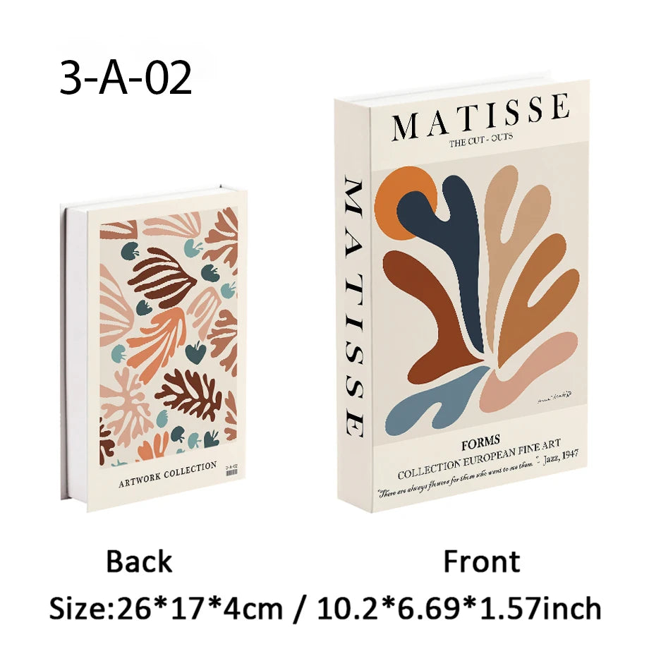 Monet Luxury Fake Books Interior Decoration Open Decorative Books Storage Box Bauhaus Boho Ornaments Coffee Table Shelf Decor