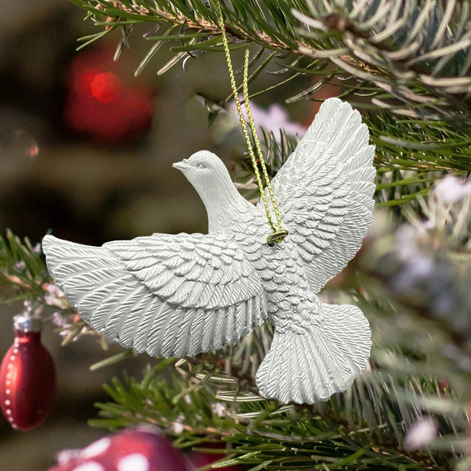 Style Colombe de l'amitié - Ornement de Noël en résine Maman, j'ai raté l'avion 2 Ornements de Noël colombes pour sapin de Noël - Meilleur cadeau pour quelqu'un de spécial