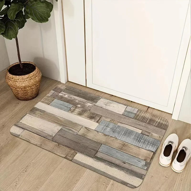 VIKAMA 1/2PCS Tapis de Cuisine Moderne Simple Ensemble de Tapis Longue Bande Absorbant l'Huile Tapis de Pied Absorbant Tapis de Porte de Salle de Bain Domestique