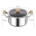 Stainless Steel Soup Pot Wok Honeycomb Non-stick Pot with lid Frying Pan Home Hot Pot Induction Cooker Gas Stove Universal Pan