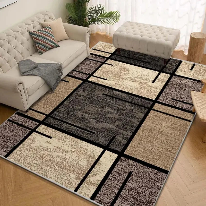 Tapis Géométrique VIKAMA Léger Et Facile À Nettoyer, Tapis De Sol Adapté Au Salon, À La Chambre, Au Bureau Et À La Décoration Intérieure