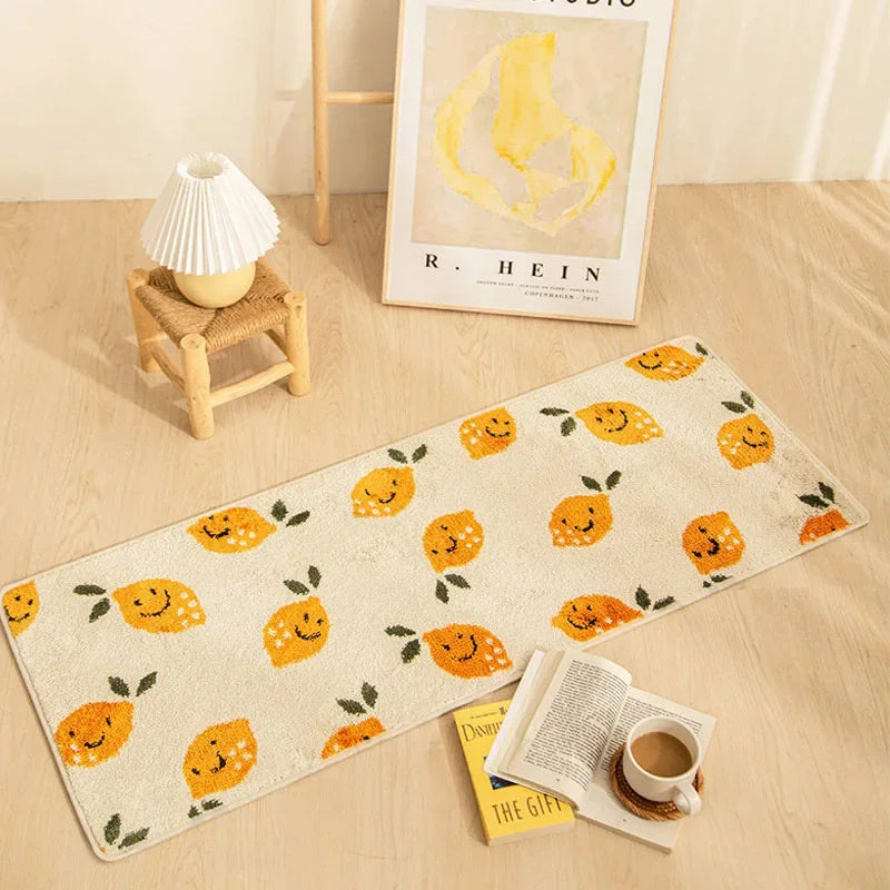 Alfombra de Gato de Dibujos Animados VIKAMA para Enfriar y Mantener el Calor, Manta Larga para el Costado de la Cama, Alfombra para Pasillo, Decoración del Hogar
