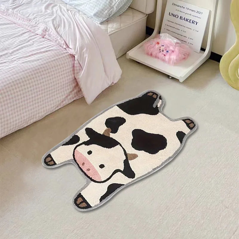 VIKAMA Alfombra de pato de dibujos animados para baño, antideslizante, absorbente, alfombra de pie, dormitorio, cama, suave, cómoda, alfombra de pie, decoración del hogar