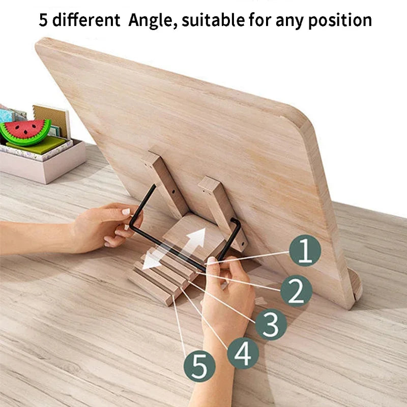 Pupitre de Lecture Réglable Support pour Tablette, Livre de Cuisine, Bureau, Salle d'Étude, Pliable