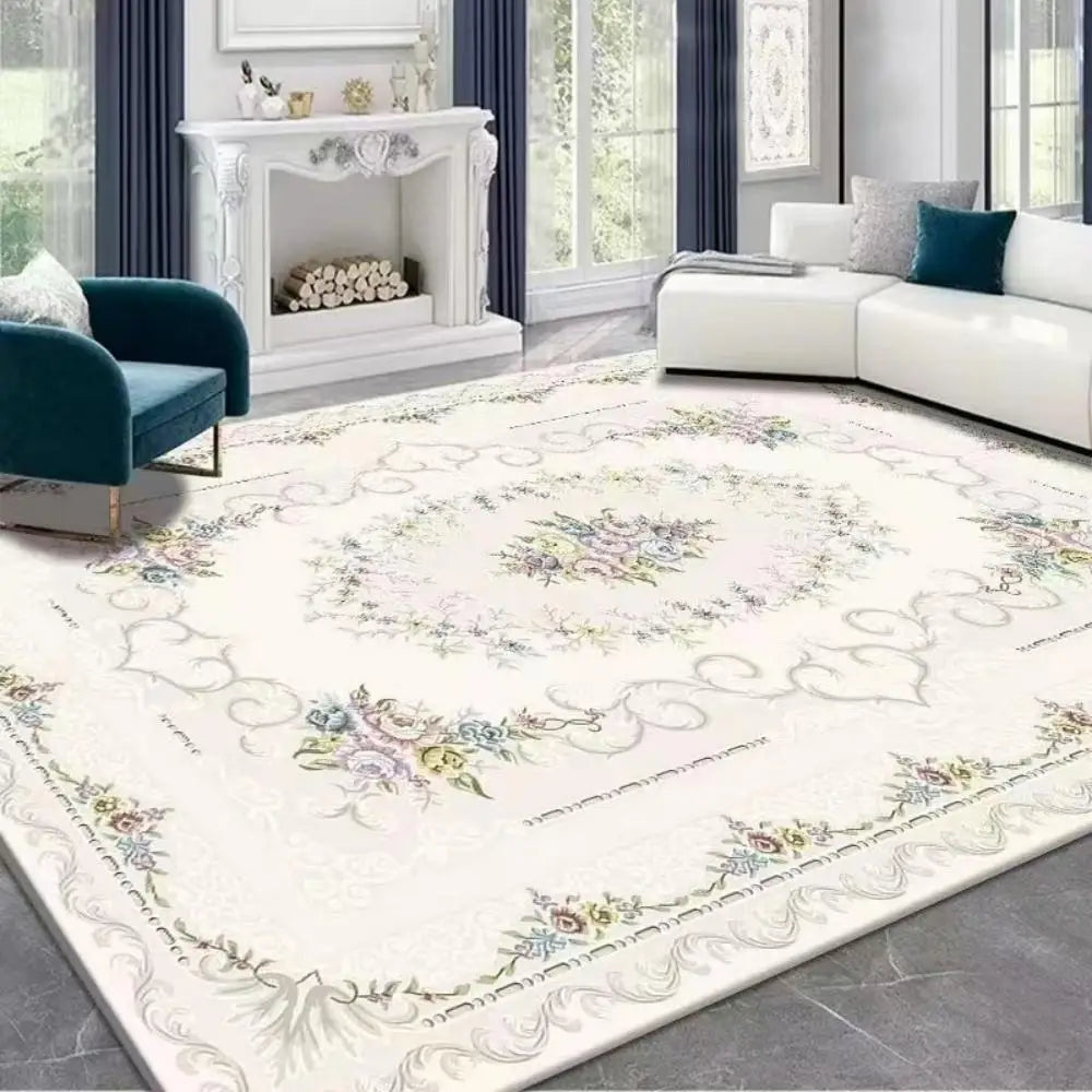 VIKAMA Alfombra Boho Lujo Terciopelo Cristal Dormitorio Sala Estar Tapete Decoración Hogar Vintage Exótica Moderna Minimalista Alfombra de Área Grande
