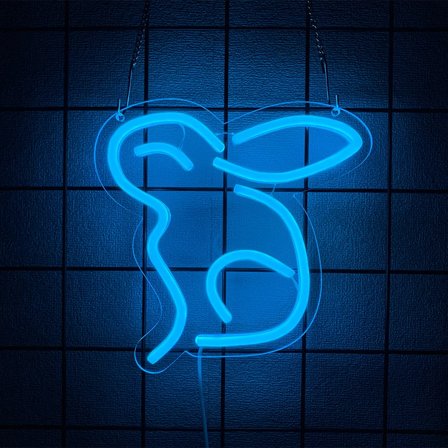 Enseigne néon thème animal, lampe LED animale pour décoration murale, alimentée par USB, applique murale pour chambre, club, bureau et salle de jeux.